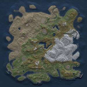 Thumbnail Rust Map: Procedural Map, Size: 4300, Seed: 632341, 14 Monuments