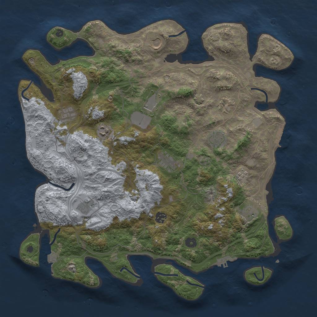 Rust Map: Procedural Map, Size: 4250, Seed: 1622330595, 19 Monuments