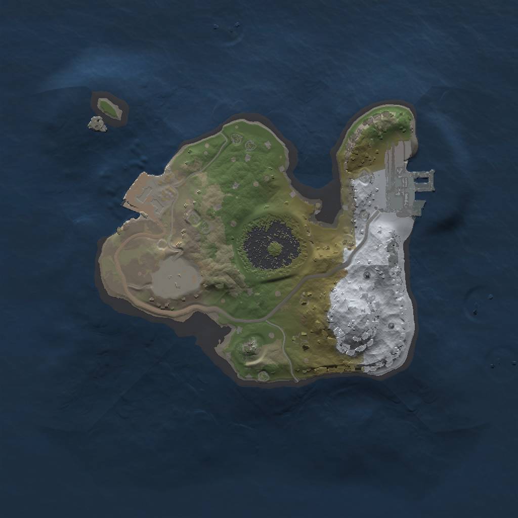 Rust Map: Procedural Map, Size: 1500, Seed: 23741, 4 Monuments