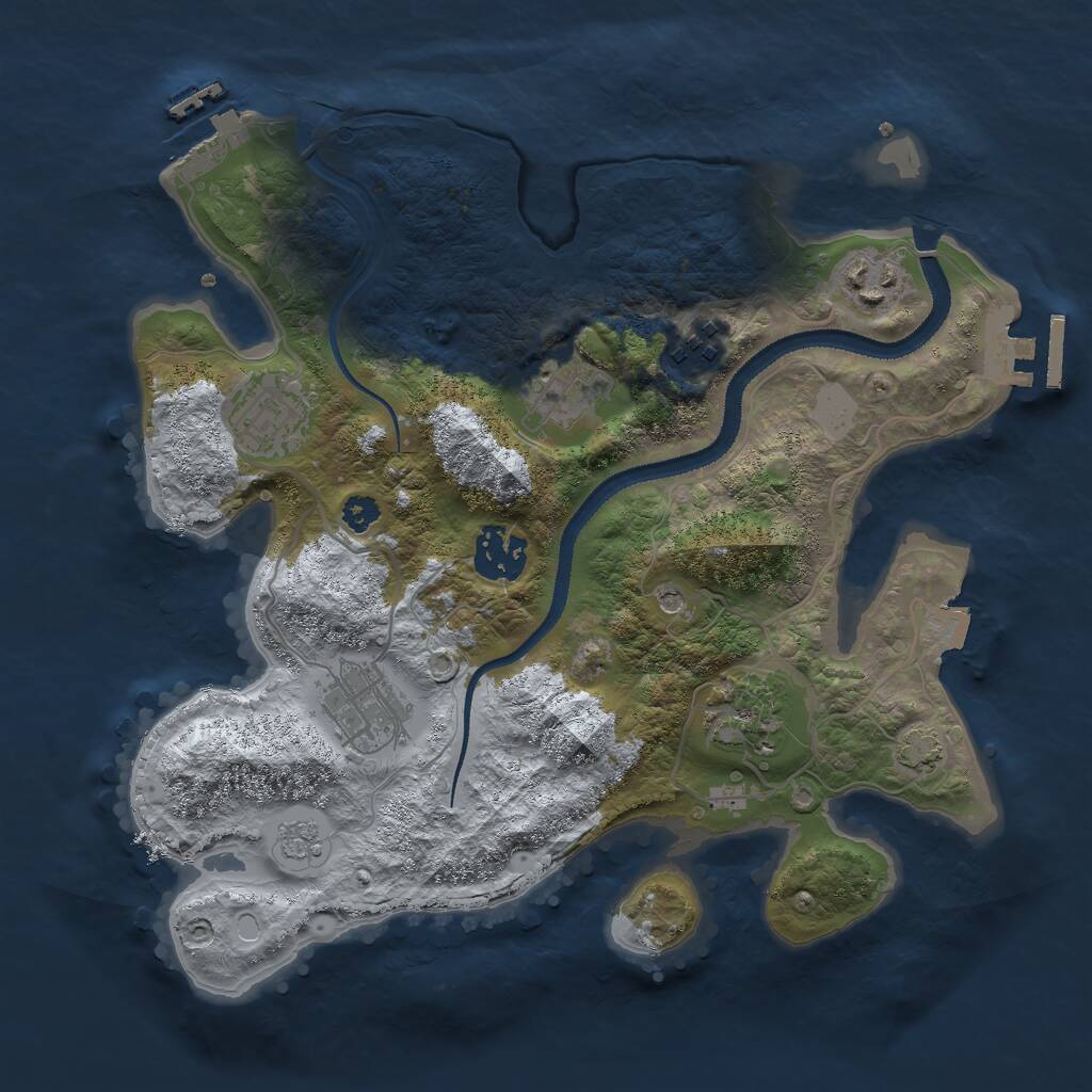 Rust Map: Procedural Map, Size: 3000, Seed: 246298162, 13 Monuments