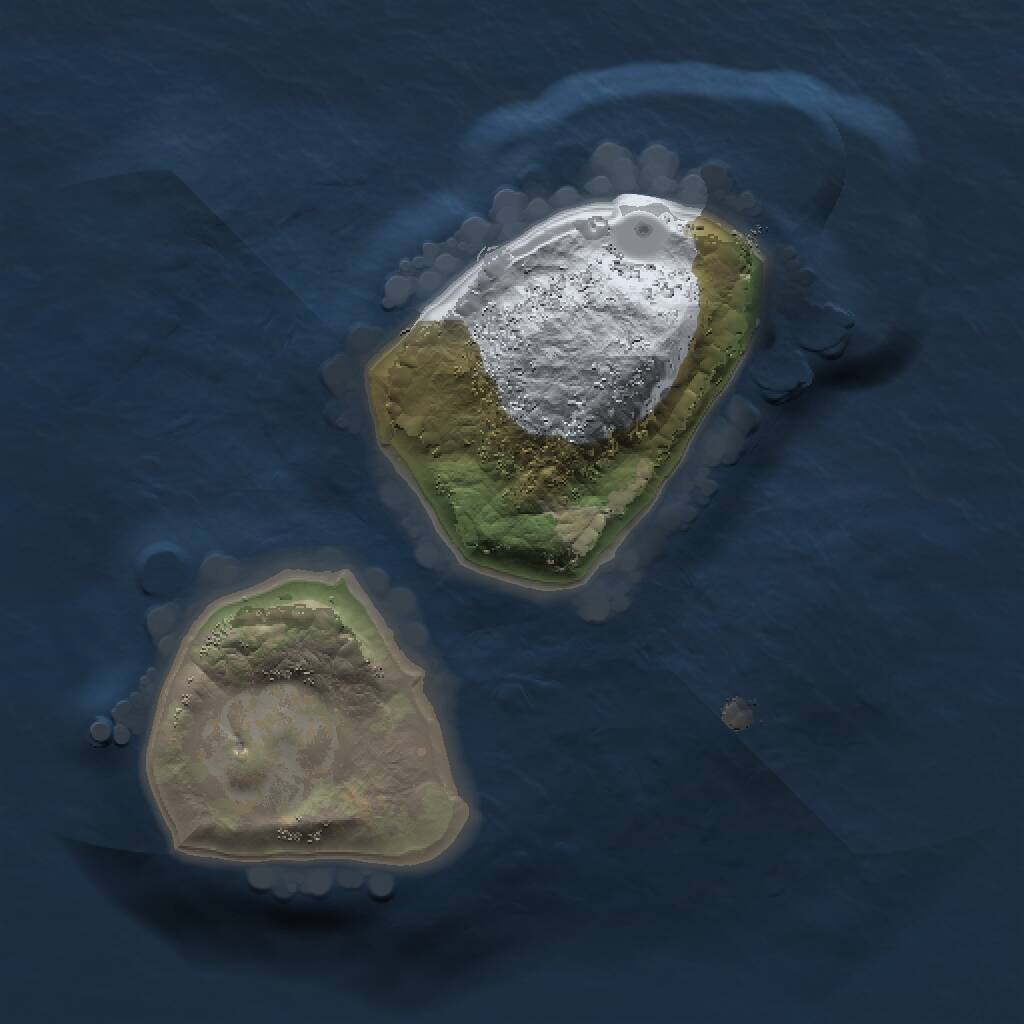 Rust Map: Procedural Map, Size: 1250, Seed: 17762077, 1 Monuments