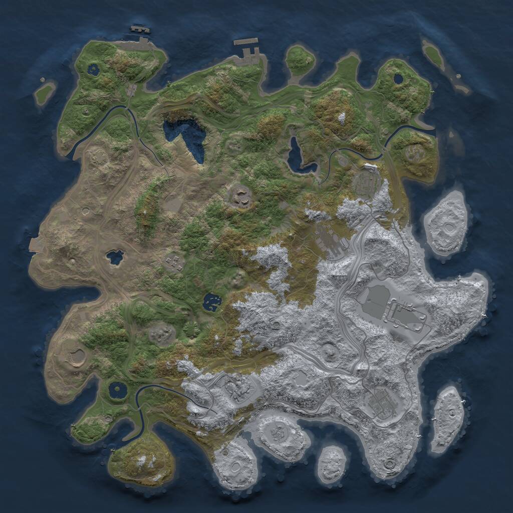 Rust Map: Procedural Map, Size: 4250, Seed: 895468794, 15 Monuments