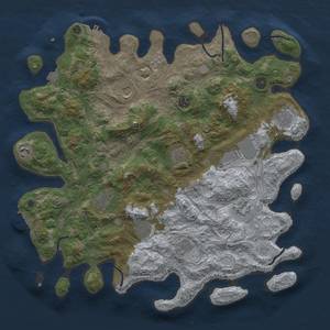 Thumbnail Rust Map: Procedural Map, Size: 4250, Seed: 1360238604, 19 Monuments