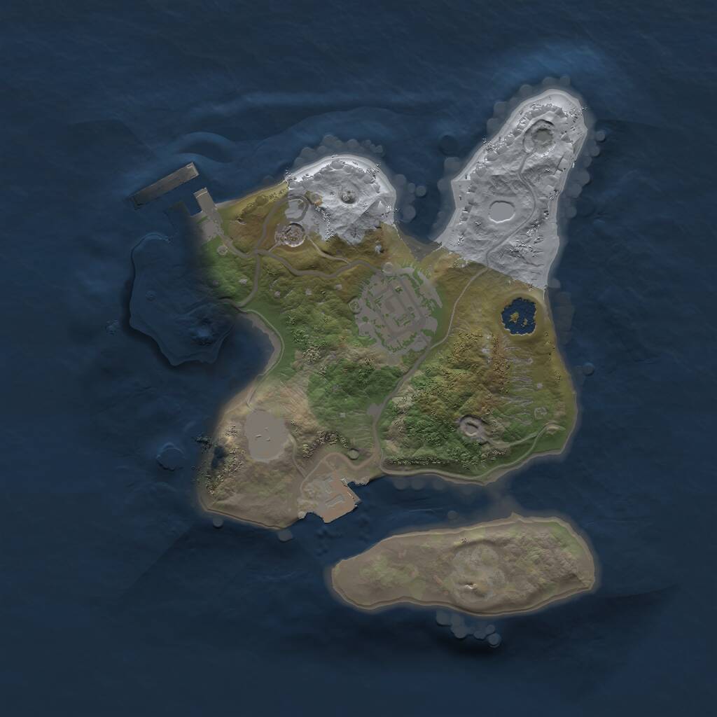 Rust Map: Procedural Map, Size: 2000, Seed: 95155793, 4 Monuments