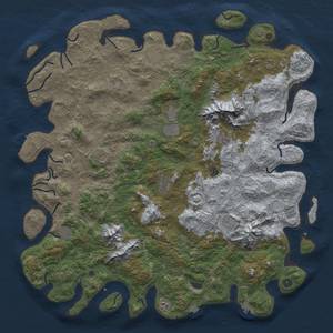 Thumbnail Rust Map: Procedural Map, Size: 5500, Seed: 808597483, 19 Monuments