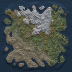 Thumbnail Rust Map: Procedural Map, Size: 4500, Seed: 760936416, 19 Monuments