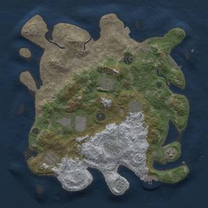 Thumbnail Rust Map: Procedural Map, Size: 3500, Seed: 12954689, 16 Monuments