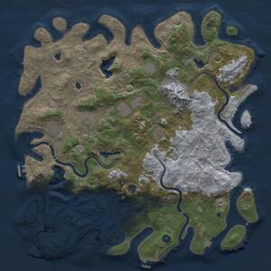 Thumbnail Rust Map: Procedural Map, Size: 5000, Seed: 4671, 15 Monuments