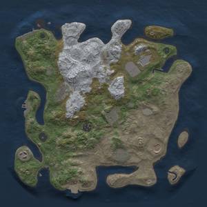 Thumbnail Rust Map: Procedural Map, Size: 3500, Seed: 1539004356, 16 Monuments