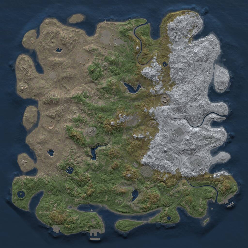 Rust Map: Procedural Map, Size: 4900, Seed: 26798, 17 Monuments