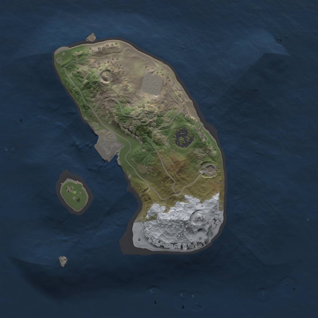 Rust Map: Procedural Map, Size: 1670, Seed: 50000, 3 Monuments