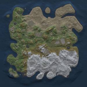 Thumbnail Rust Map: Procedural Map, Size: 4000, Seed: 834473114, 19 Monuments