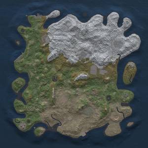 Thumbnail Rust Map: Procedural Map, Size: 4108, Seed: 13825, 18 Monuments