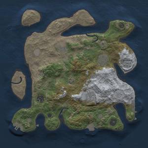Thumbnail Rust Map: Procedural Map, Size: 3000, Seed: 1245399760, 13 Monuments
