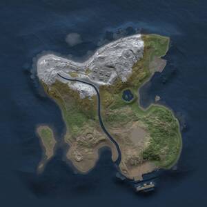 Thumbnail Rust Map: Procedural Map, Size: 1800, Seed: 379401790, 3 Monuments