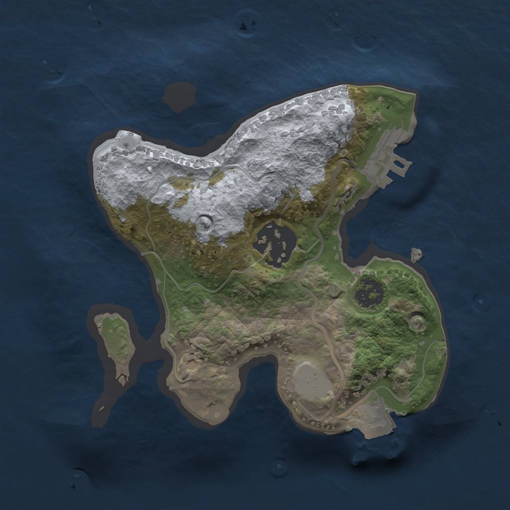 Rust Map: Procedural Map, Size: 1800, Seed: 379401790, 5 Monuments