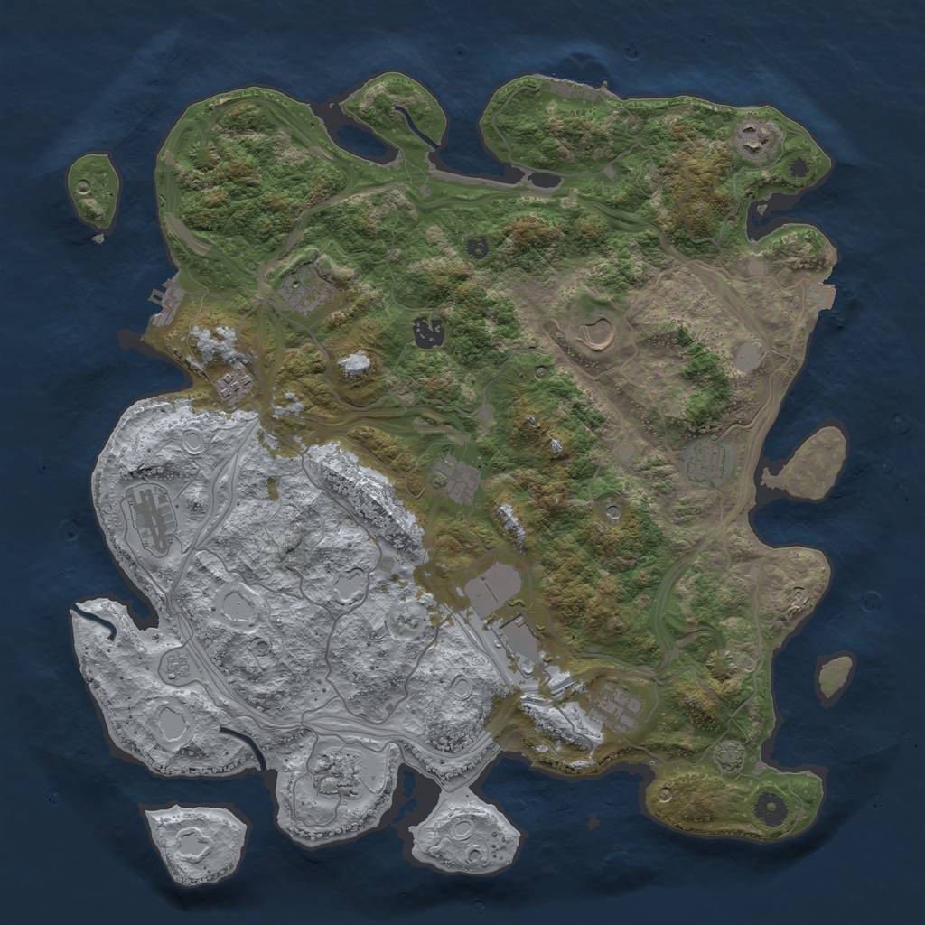 Rust Map: Procedural Map, Size: 4250, Seed: 15975348, 19 Monuments