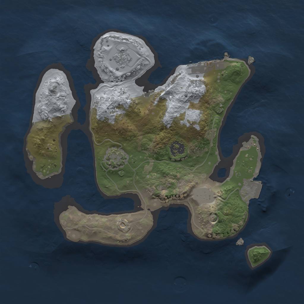 Rust Map: Procedural Map, Size: 2000, Seed: 1559566601, 6 Monuments