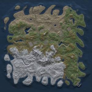 Thumbnail Rust Map: Procedural Map, Size: 5000, Seed: 1443219823, 16 Monuments