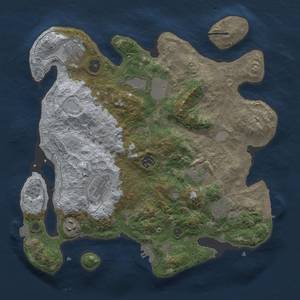 Thumbnail Rust Map: Procedural Map, Size: 3600, Seed: 10406, 16 Monuments