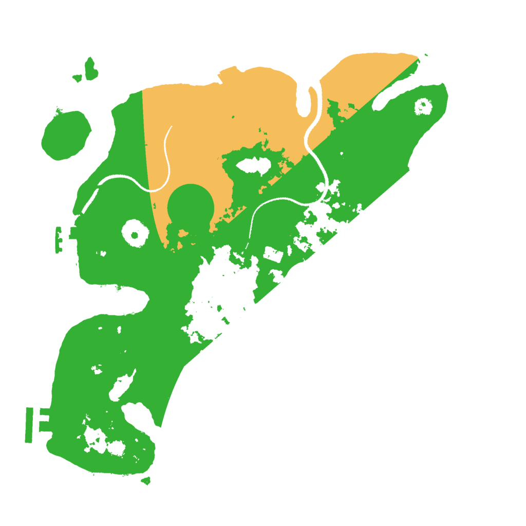 Biome Rust Map: Procedural Map, Size: 3000, Seed: 25409
