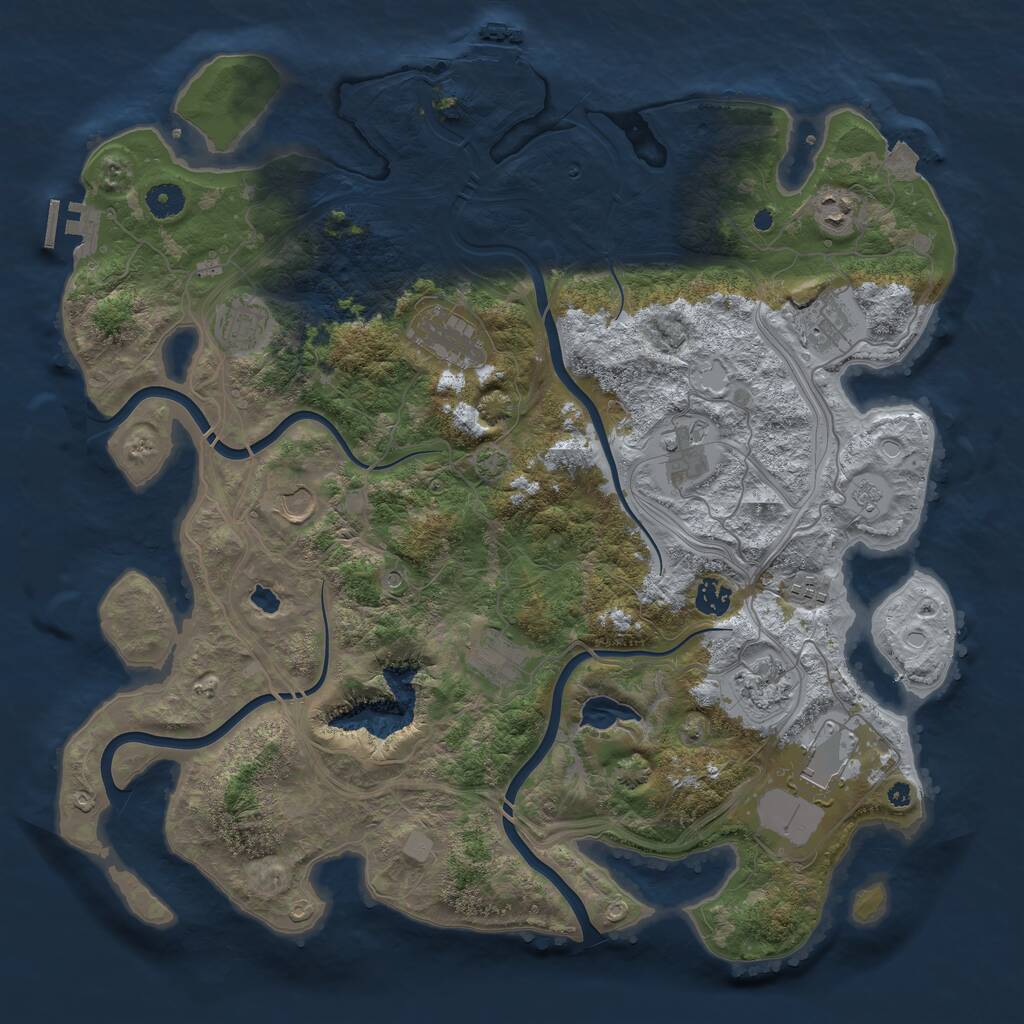Rust Map: Procedural Map, Size: 4250, Seed: 39155276, 17 Monuments