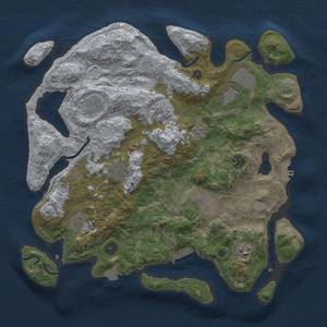 Thumbnail Rust Map: Procedural Map, Size: 3800, Seed: 660752732, 17 Monuments