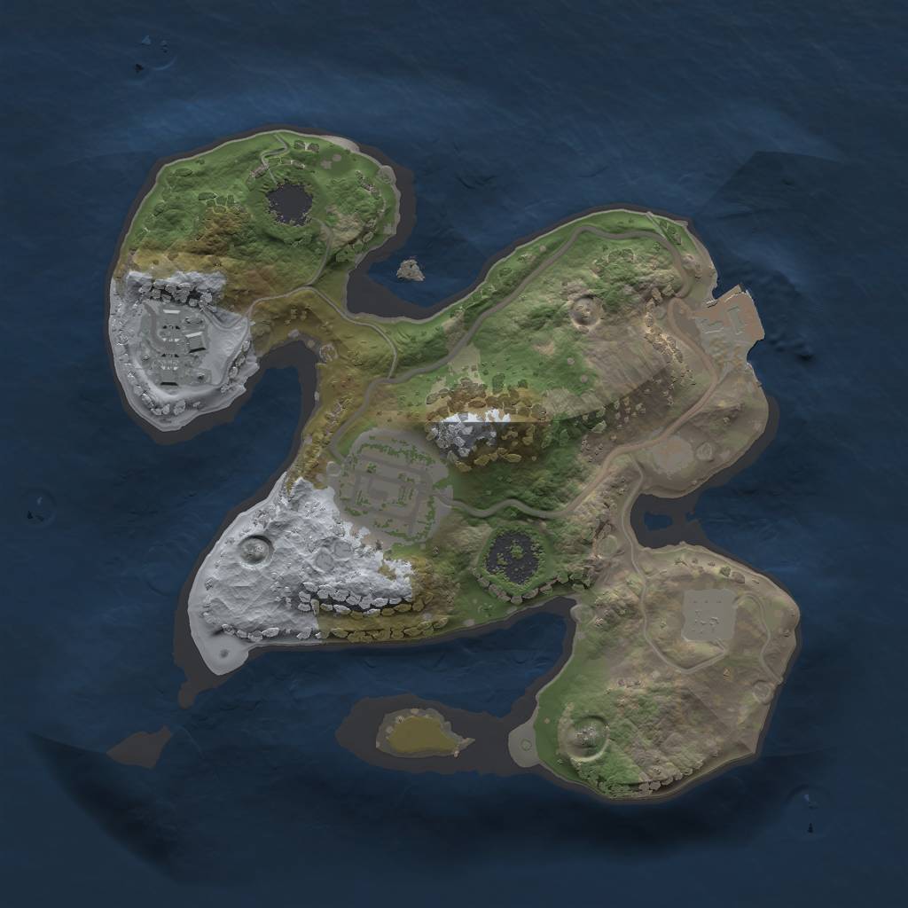 Rust Map: Procedural Map, Size: 1800, Seed: 228, 5 Monuments