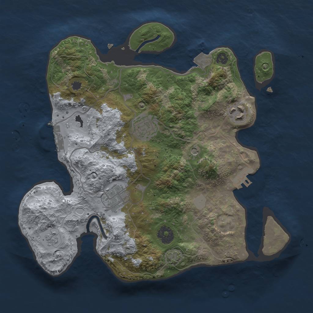 Rust Map: Procedural Map, Size: 2750, Seed: 160798, 11 Monuments