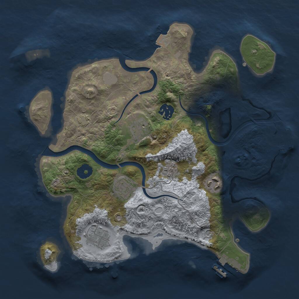 Rust Map: Procedural Map, Size: 3000, Seed: 386368234, 11 Monuments