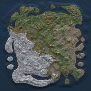 Thumbnail Rust Map: Procedural Map, Size: 4500, Seed: 1109281458, 18 Monuments