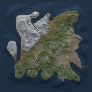 Thumbnail Rust Map: Procedural Map, Size: 3000, Seed: 8576, 12 Monuments