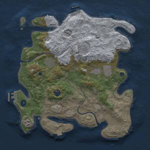 Thumbnail Rust Map: Procedural Map, Size: 3500, Seed: 1204128271, 12 Monuments