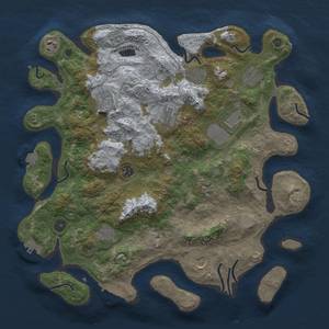 Thumbnail Rust Map: Procedural Map, Size: 4000, Seed: 123456678, 19 Monuments