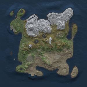 Thumbnail Rust Map: Procedural Map, Size: 3000, Seed: 447714783, 10 Monuments