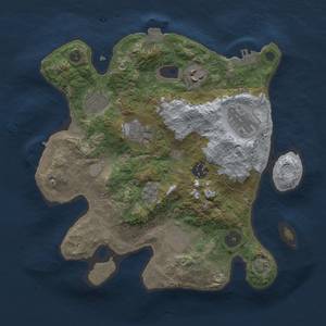 Thumbnail Rust Map: Procedural Map, Size: 3000, Seed: 133602629, 13 Monuments