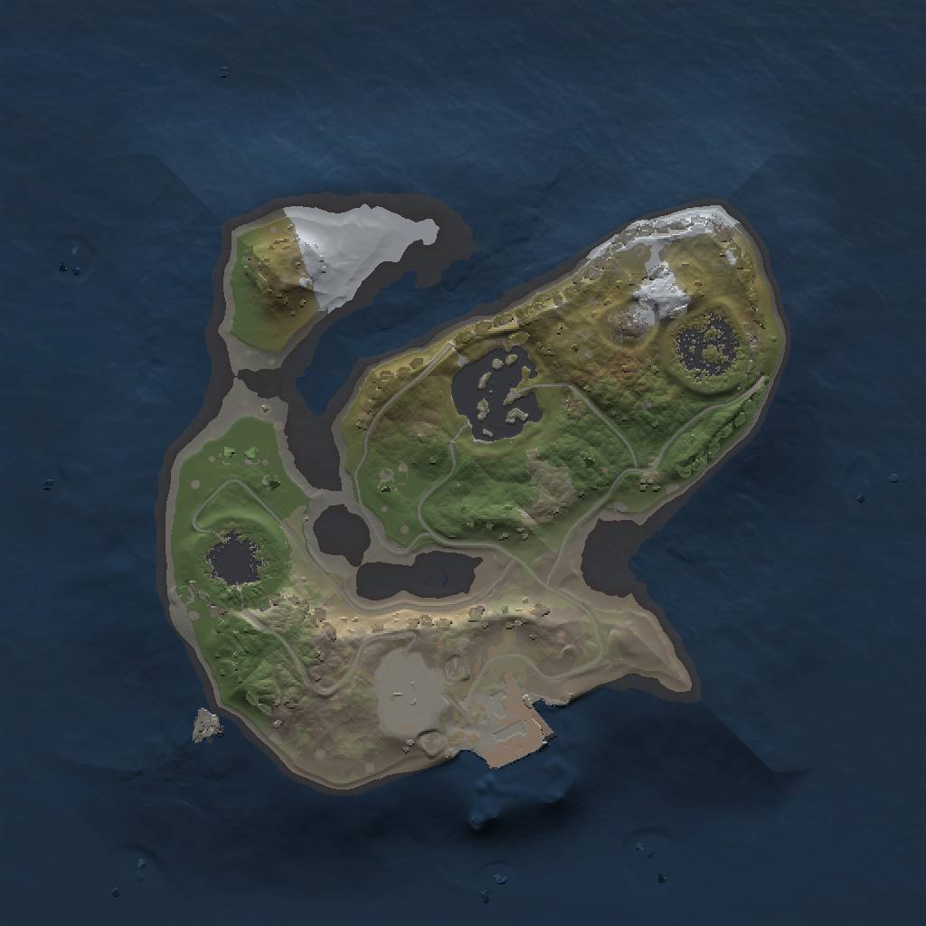 Rust Map: Procedural Map, Size: 1500, Seed: 2037852776, 4 Monuments