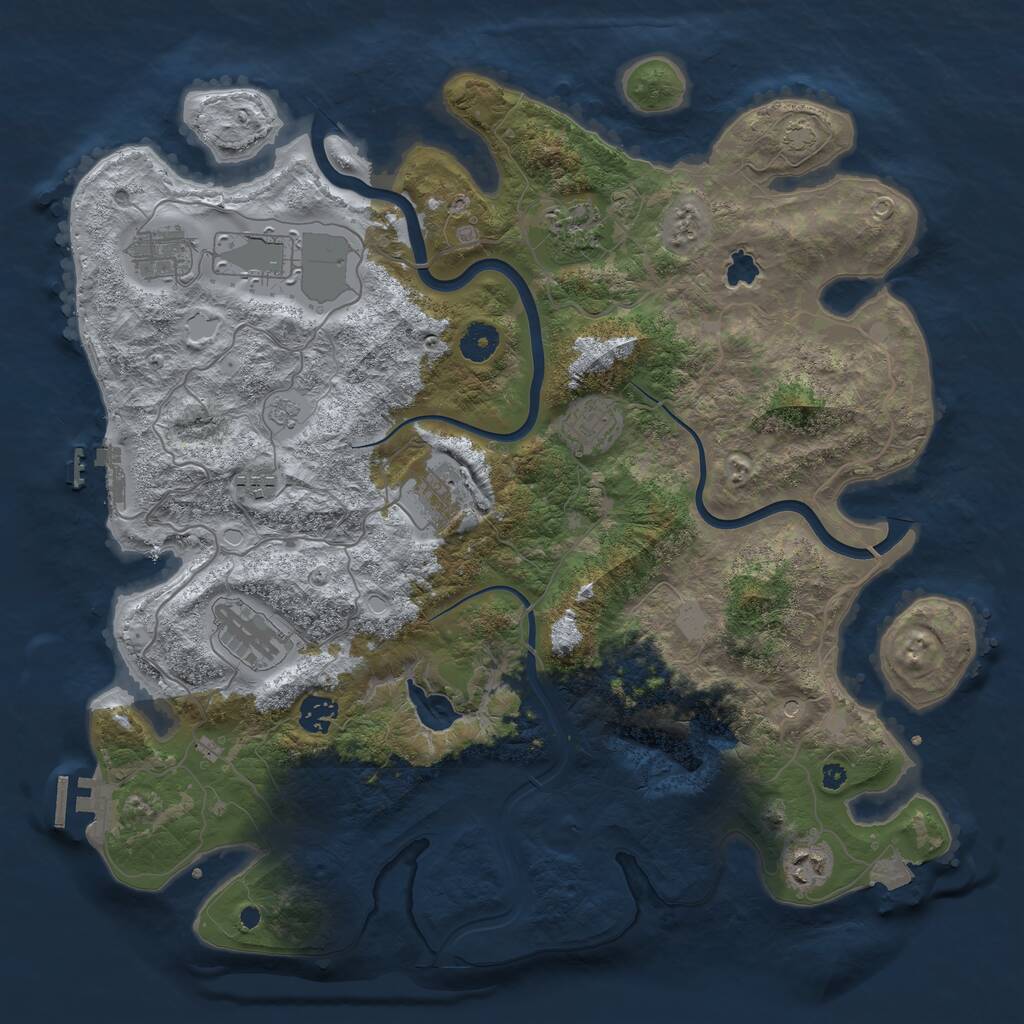 Rust Map: Procedural Map, Size: 4000, Seed: 901475725, 15 Monuments
