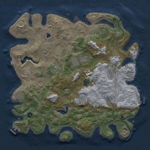 Thumbnail Rust Map: Procedural Map, Size: 4250, Seed: 1856860422, 16 Monuments