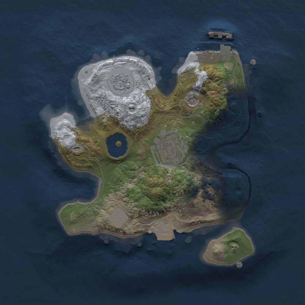 Rust Map: Procedural Map, Size: 2000, Seed: 812739715, 5 Monuments