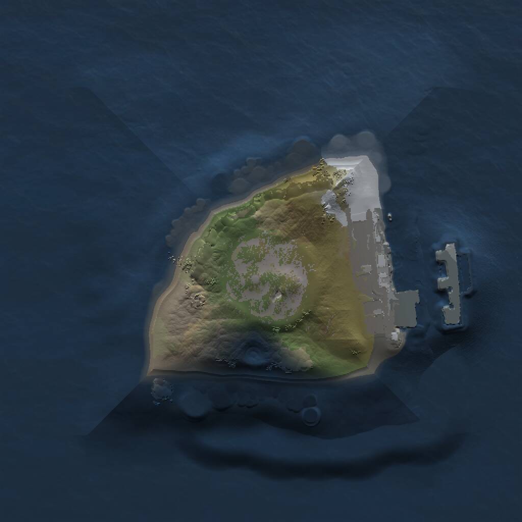 Rust Map: Procedural Map, Size: 1000, Seed: 1174671319, 2 Monuments