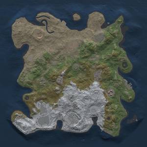 Thumbnail Rust Map: Procedural Map, Size: 3500, Seed: 581515, 17 Monuments