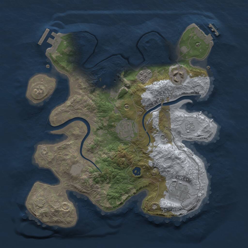 Rust Map: Procedural Map, Size: 2800, Seed: 2860, 11 Monuments