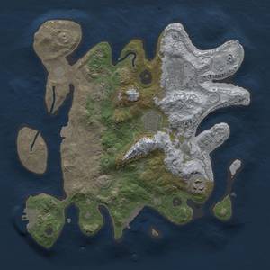 Thumbnail Rust Map: Procedural Map, Size: 3000, Seed: 72572455, 12 Monuments