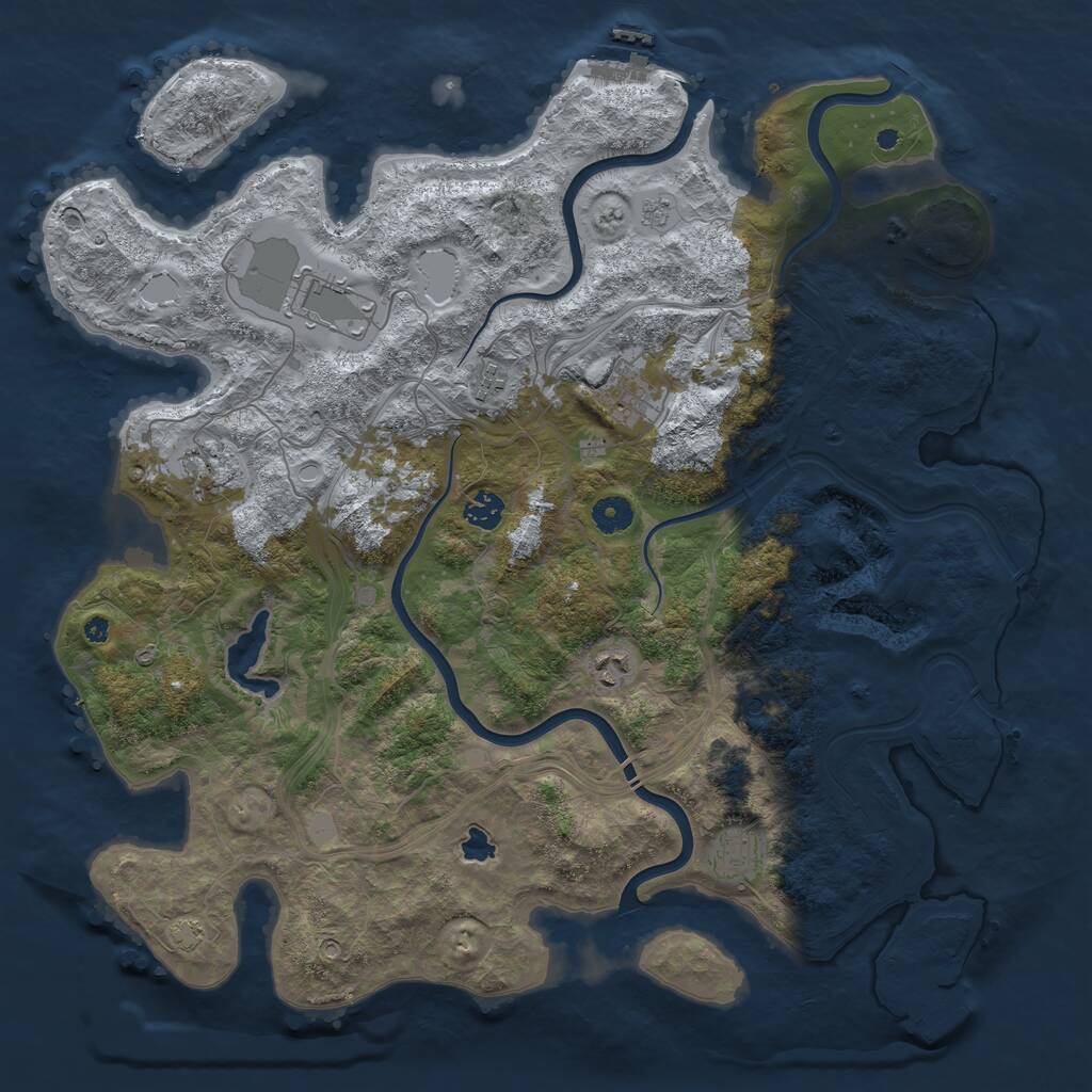 Rust Map: Procedural Map, Size: 4250, Seed: 3324, 13 Monuments