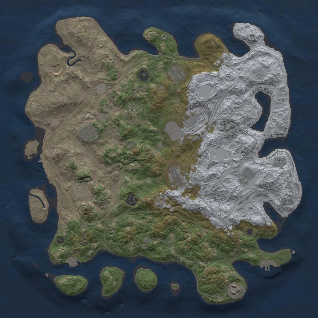 Rust Map: Procedural Map, Size: 4250, Seed: 230948624, 19 Monuments