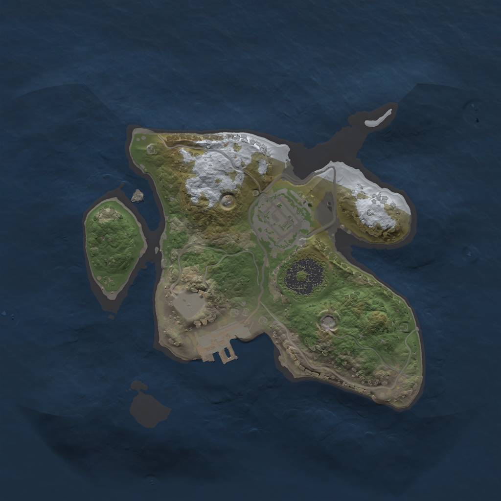 Rust Map: Procedural Map, Size: 2000, Seed: 3450, 5 Monuments