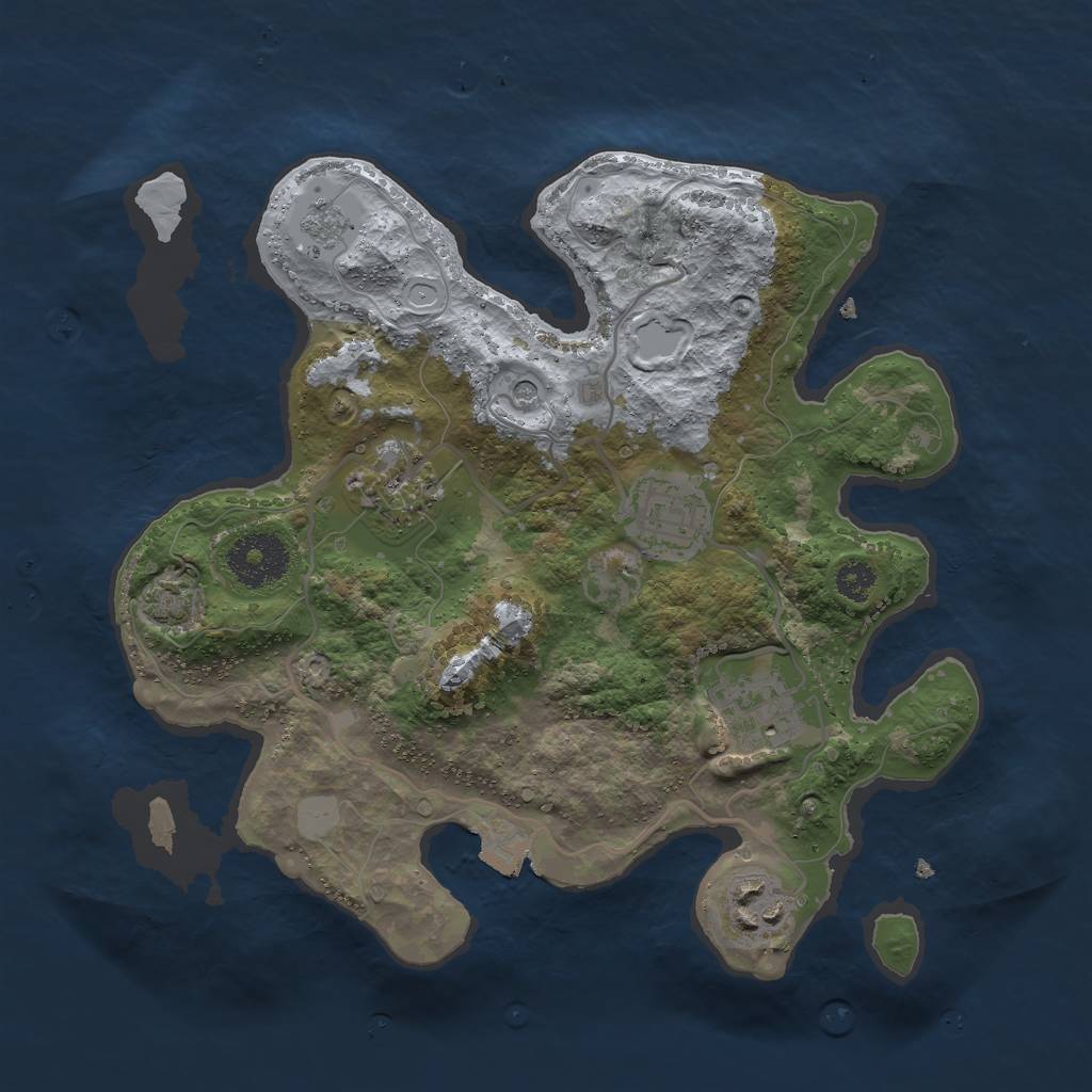 Rust Map: Procedural Map, Size: 2850, Seed: 1234, 10 Monuments