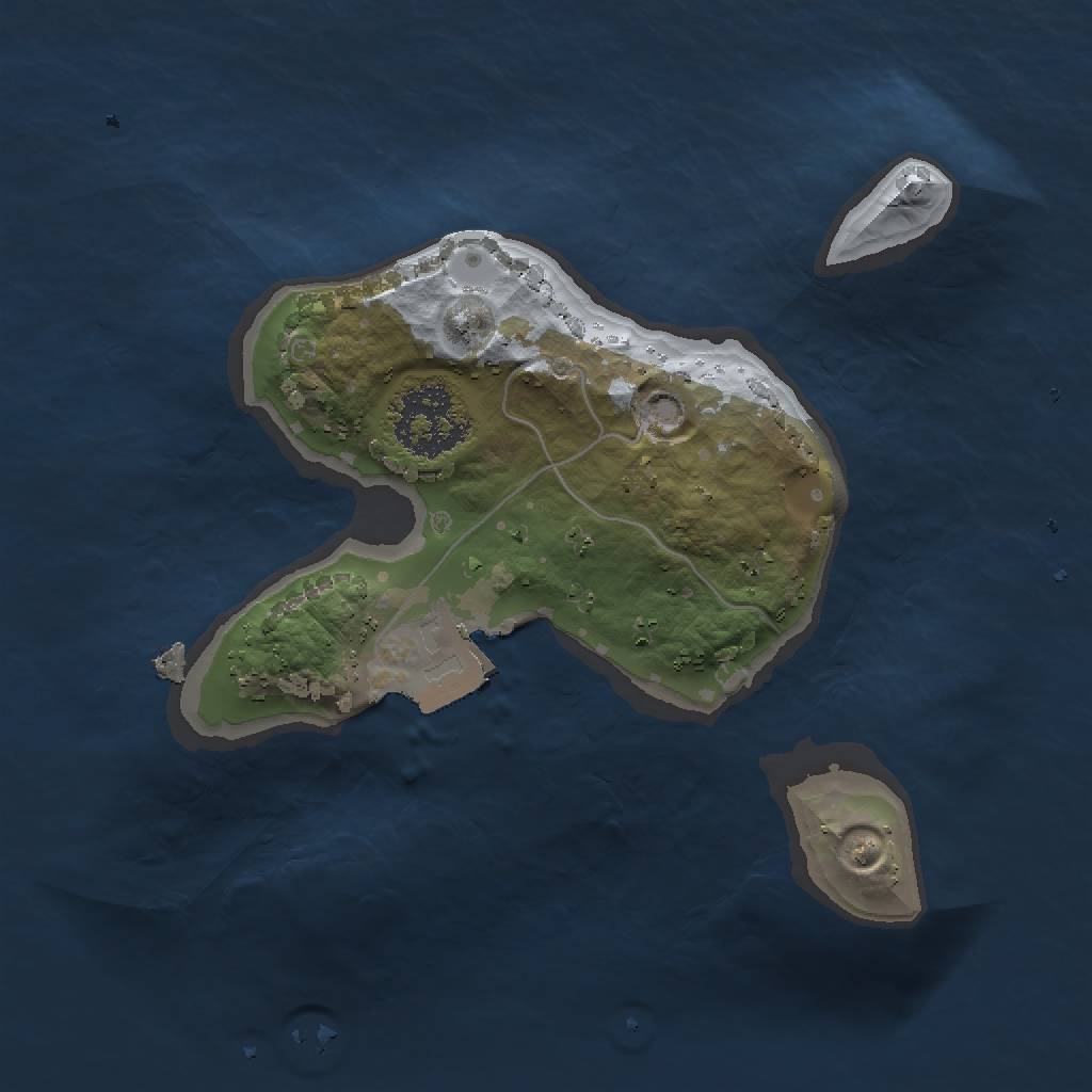 Rust Map: Procedural Map, Size: 1500, Seed: 12312, 3 Monuments