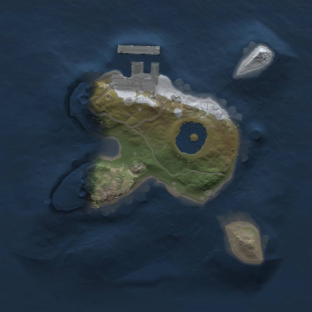 Rust Map: Procedural Map, Size: 1500, Seed: 12312, 2 Monuments